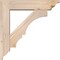 Ekena Millwork Balboa Traditional Smooth Bracket w/ Offset Brace, Douglas Fir, 5 1/2"W x 22"D x 22"H BKT0604X22X22BOA01SDF - alternate 3